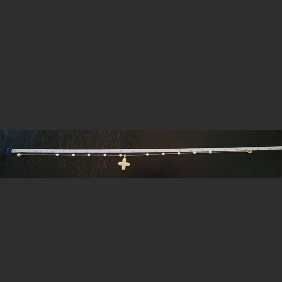 Aaron Basha 18k Gold Diamond Enamel Cross Pendant-14k Gold Pearl Necklace 20.6gm